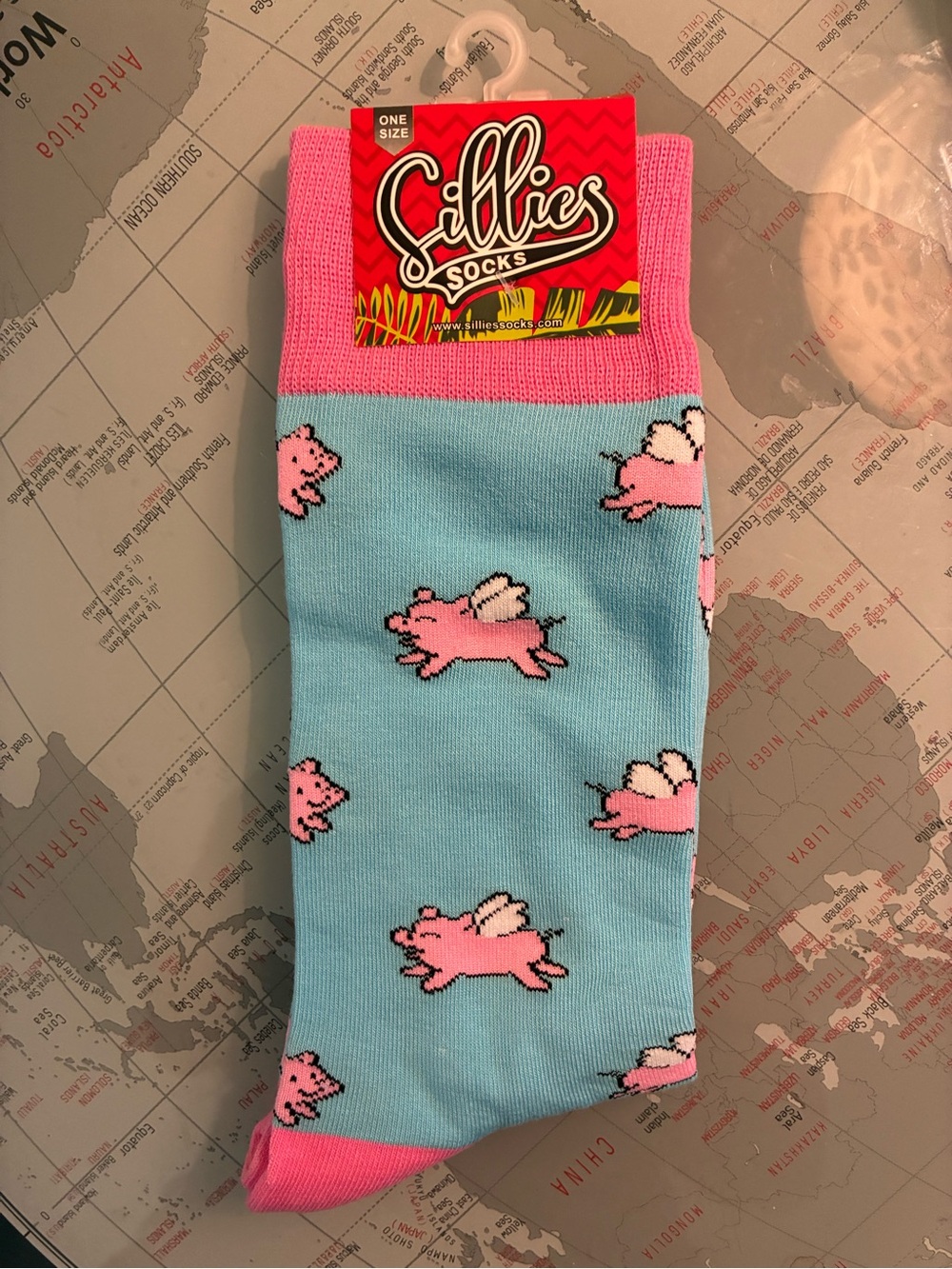 Sillies Flying Pig Novelty Socks One Size Fits Most NWT